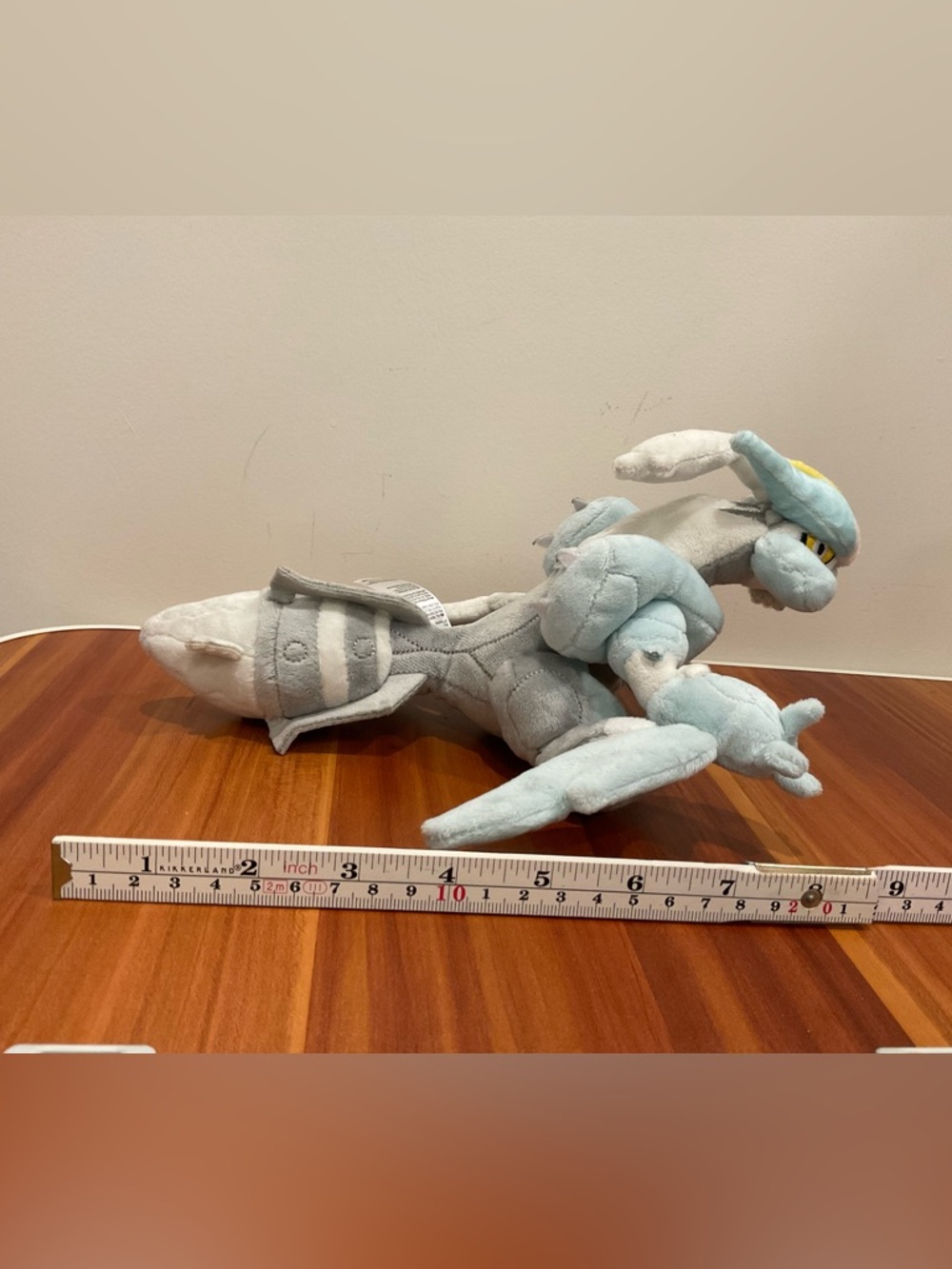 Pottery Barn Kids Light Blue and Light Gray Dragon Plush